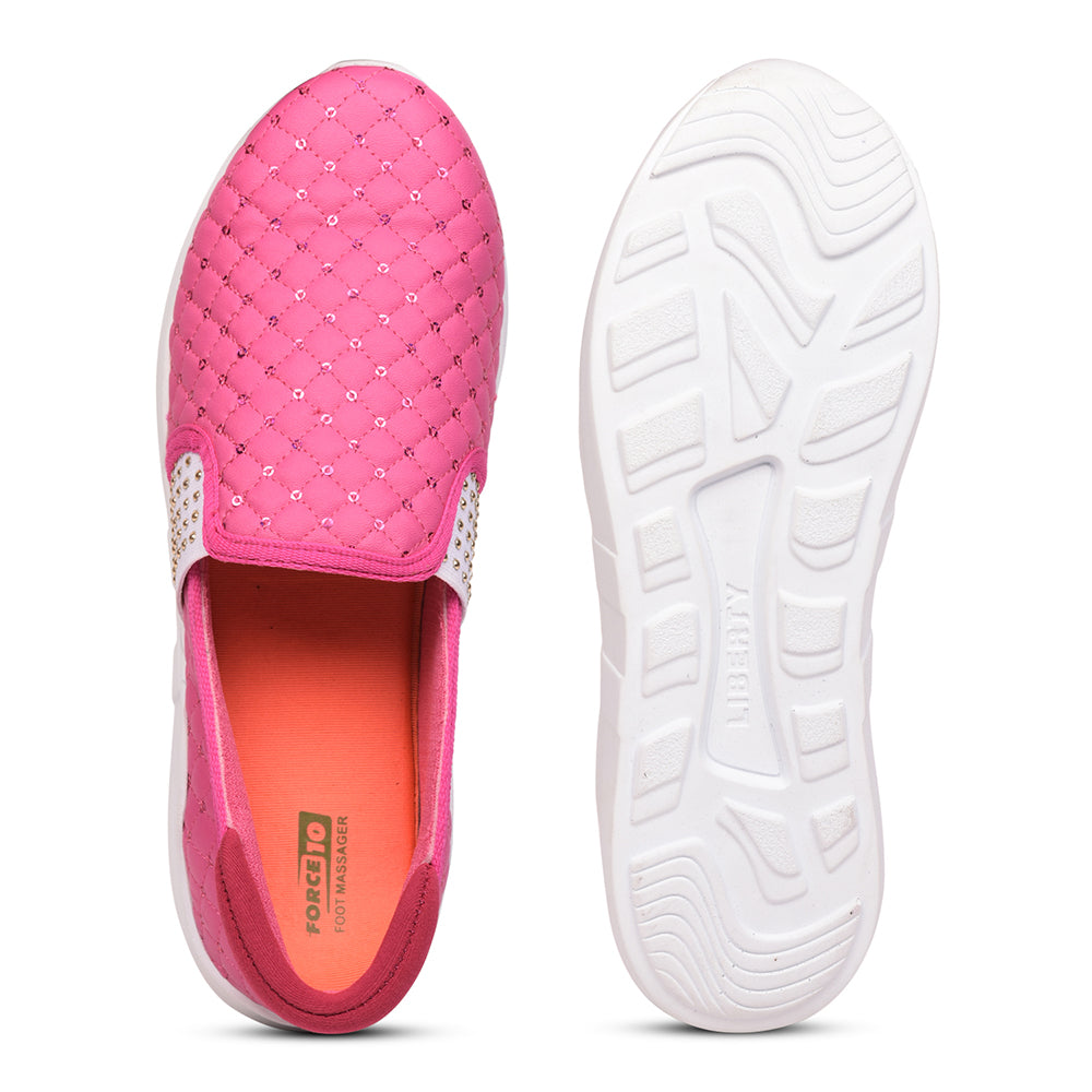 Force 1 By Liberty Pink Slip On Casual Shoes For Women (AVILA-32)