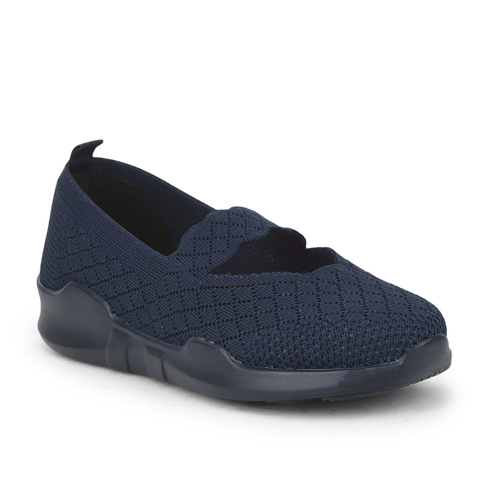 Force 1 Non Lacing Navy Blue Casual Slip on Shoes For Women AVILA-48 By Liberty