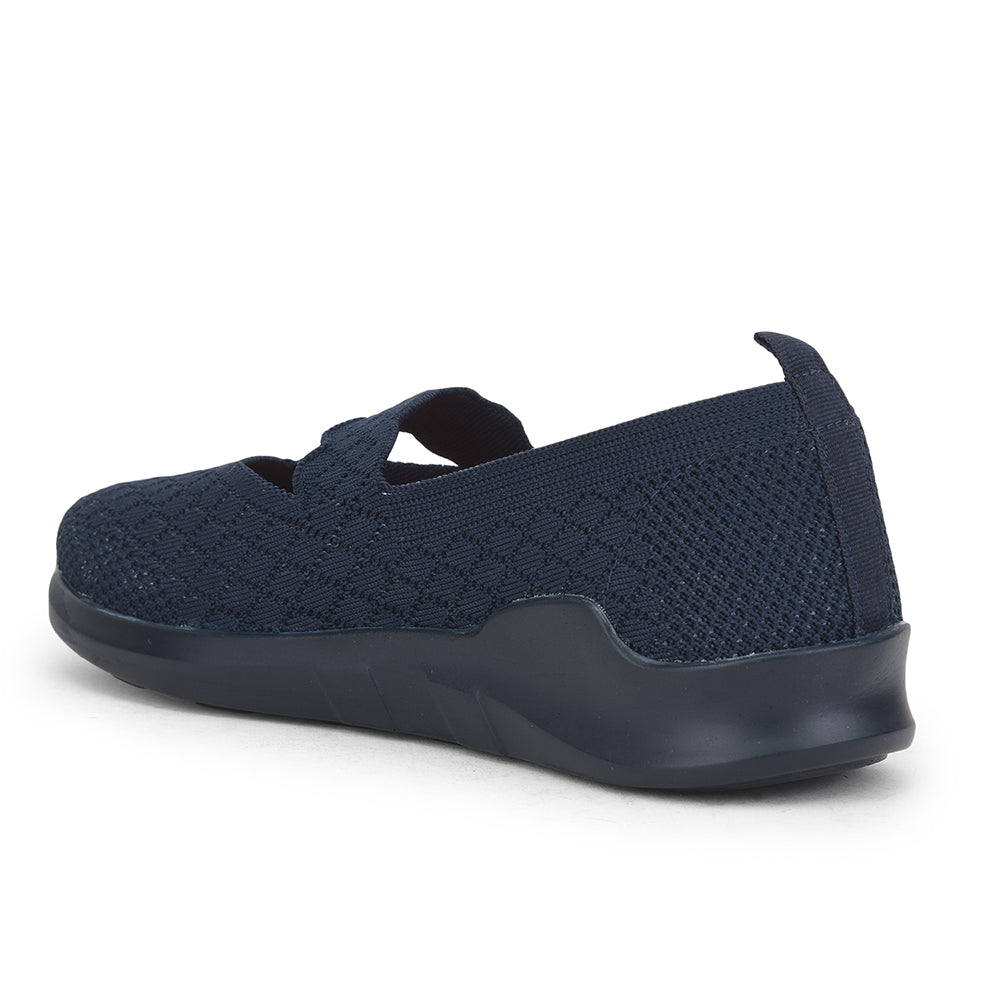 Force 1 Non Lacing Navy Blue Casual Slip on Shoes For Women AVILA-48 By Liberty