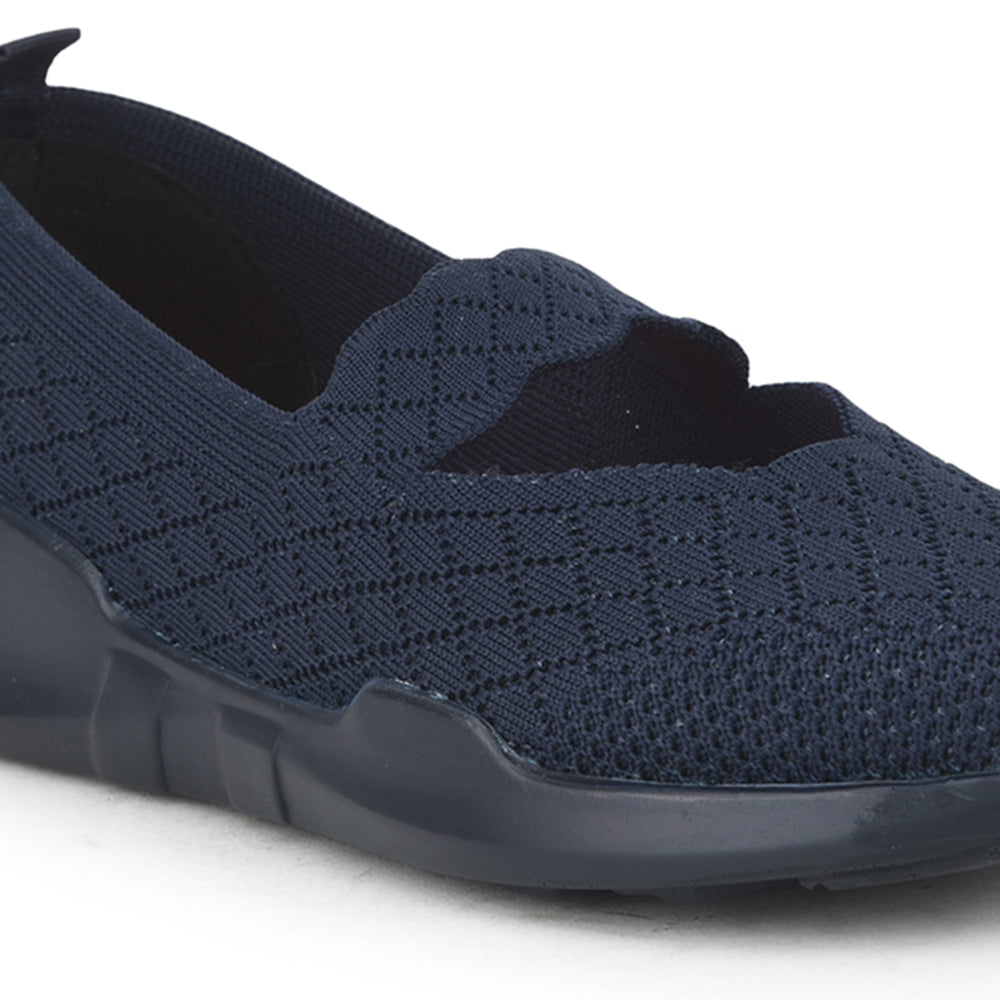 Force 1 Non Lacing Navy Blue Casual Slip on Shoes For Women AVILA-48 By Liberty