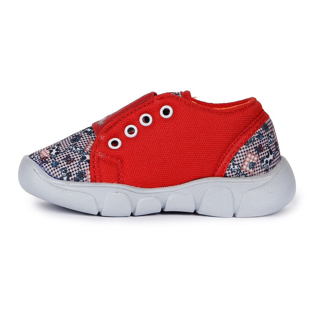 Lucy & Luke Casual Red Non-Lacing Shoes For Kids FLYNN-15 By Liberty