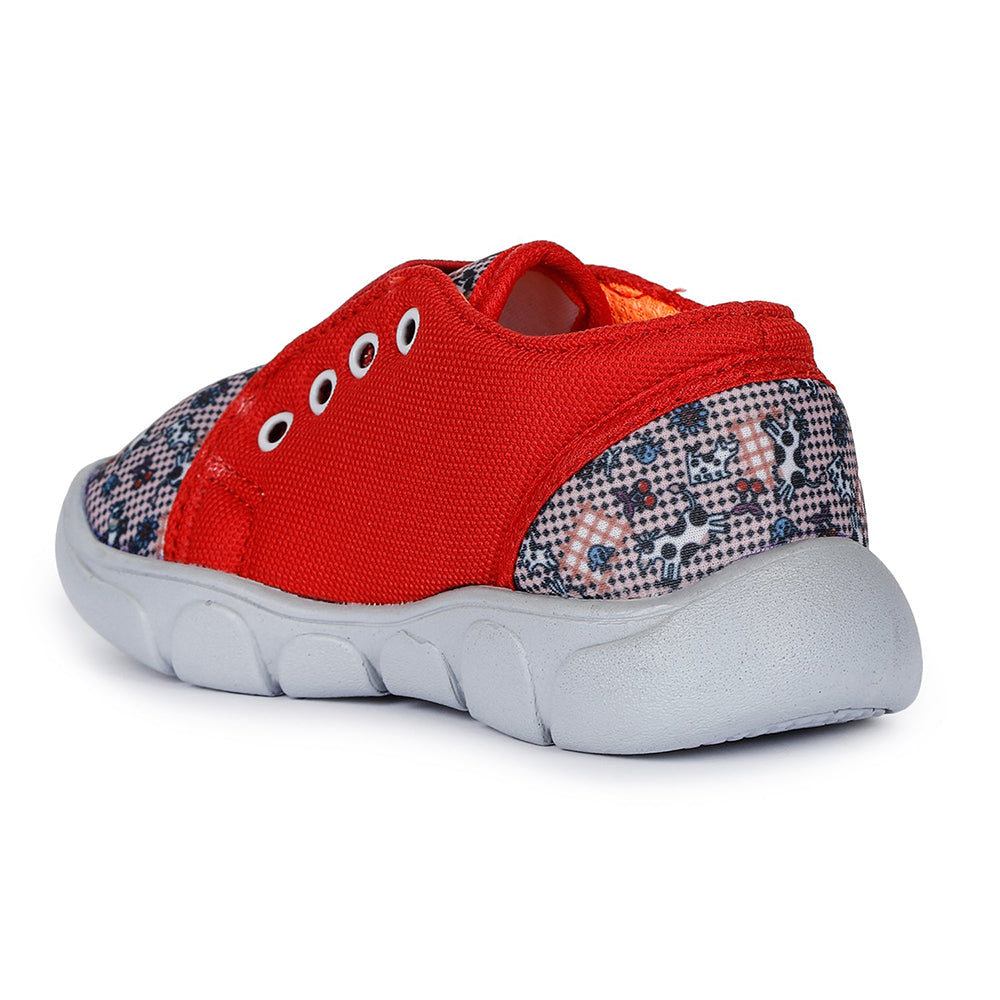 Lucy & Luke Casual Red Non-Lacing Shoes For Kids FLYNN-15 By Liberty