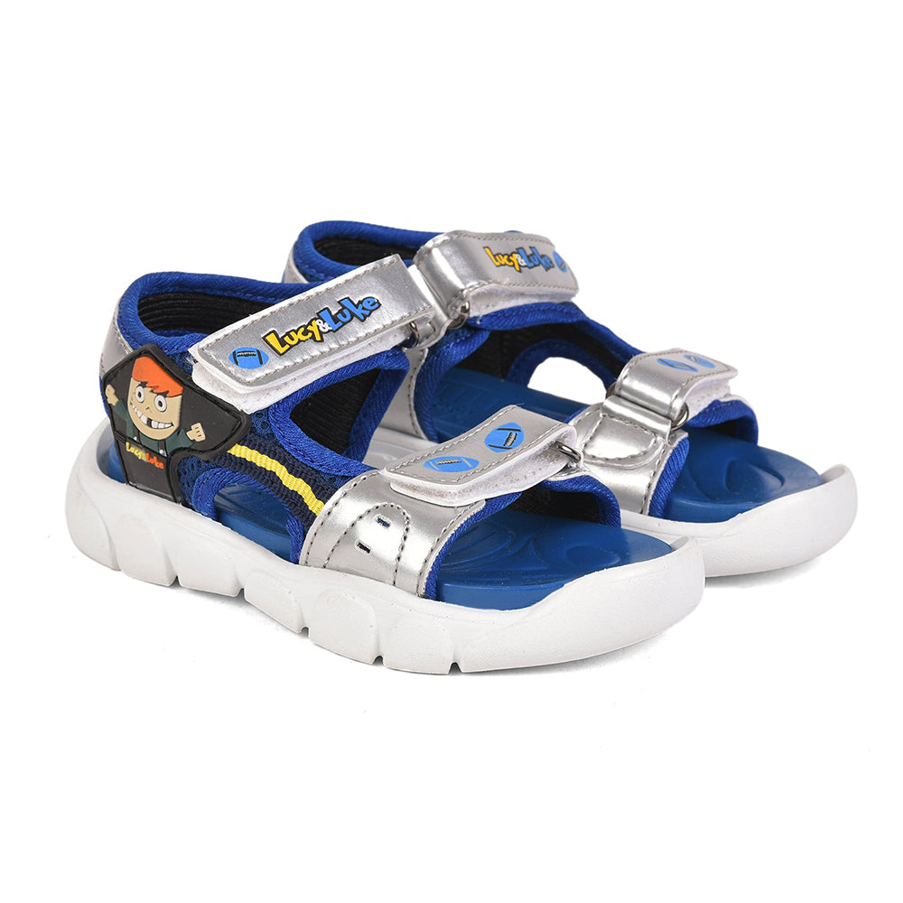 Lucy & Luke (Royal Blue) Casual Sandal For Kids FLYNN-27 By Liberty