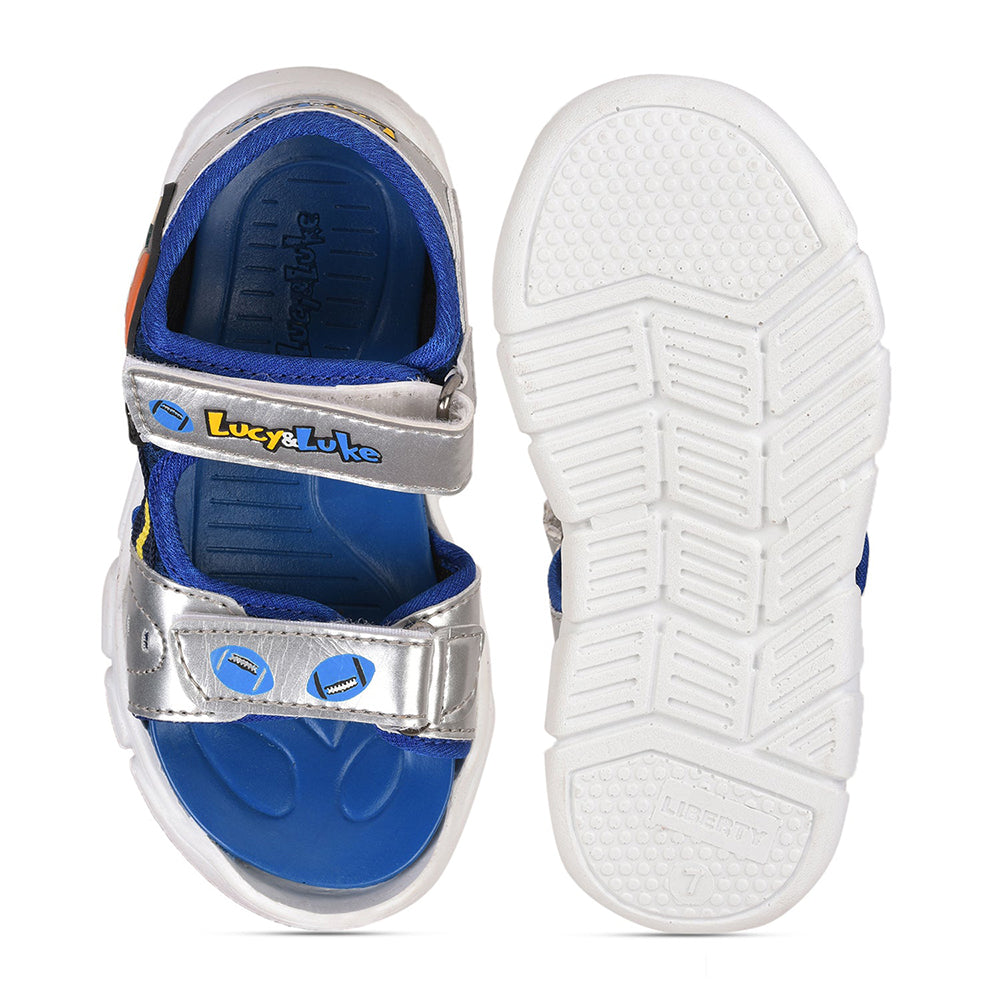 Lucy & Luke (Royal Blue) Casual Sandal For Kids FLYNN-27 By Liberty