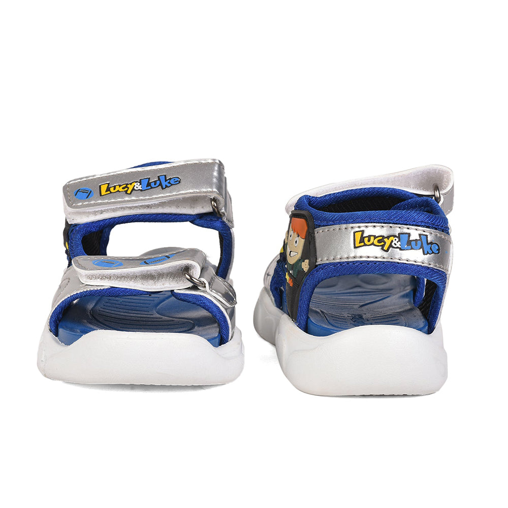 Lucy & Luke (Royal Blue) Casual Sandal For Kids FLYNN-27 By Liberty