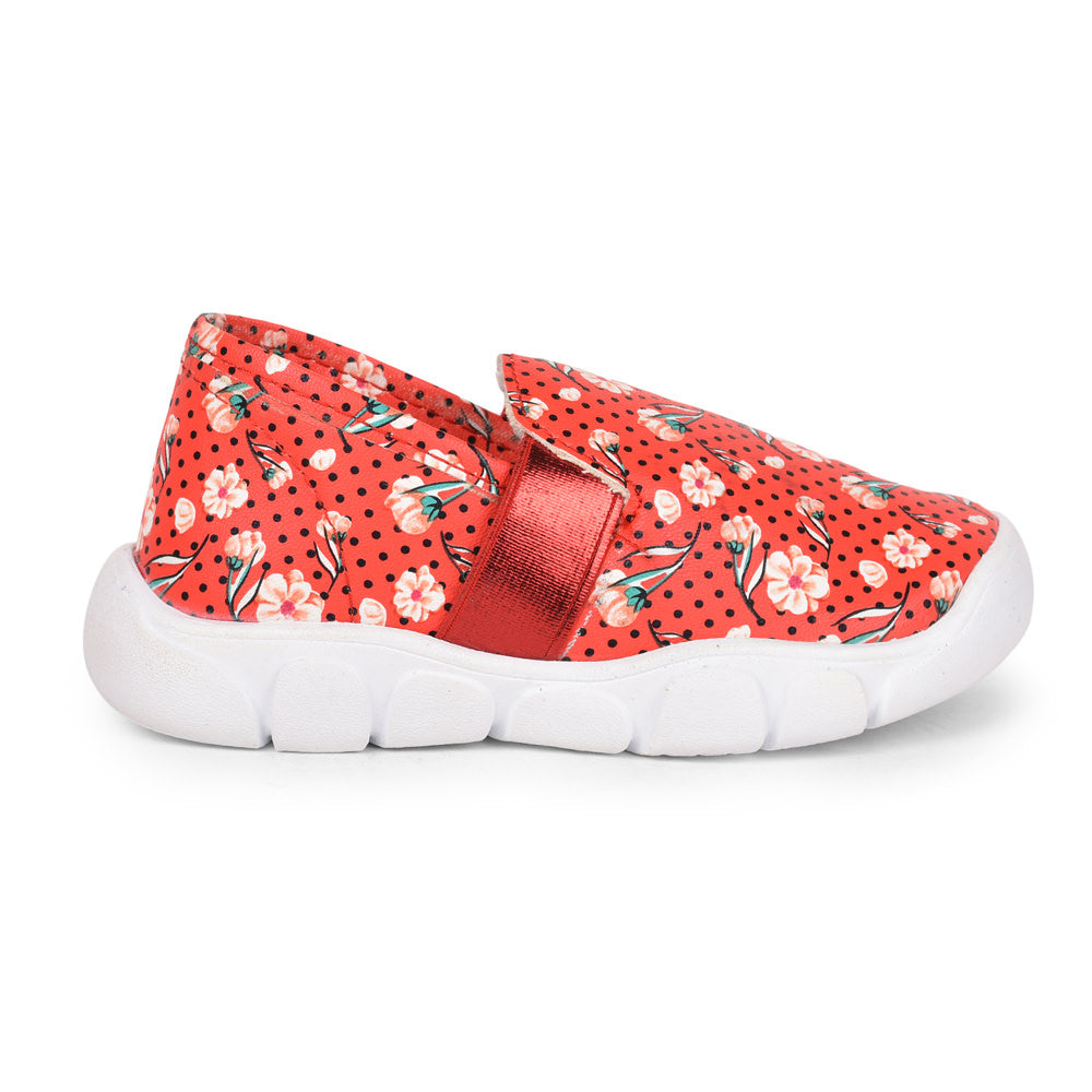 Lucy & Luke (Red) Casual Loafer Shoes For Kids FLYNN-32 By Liberty