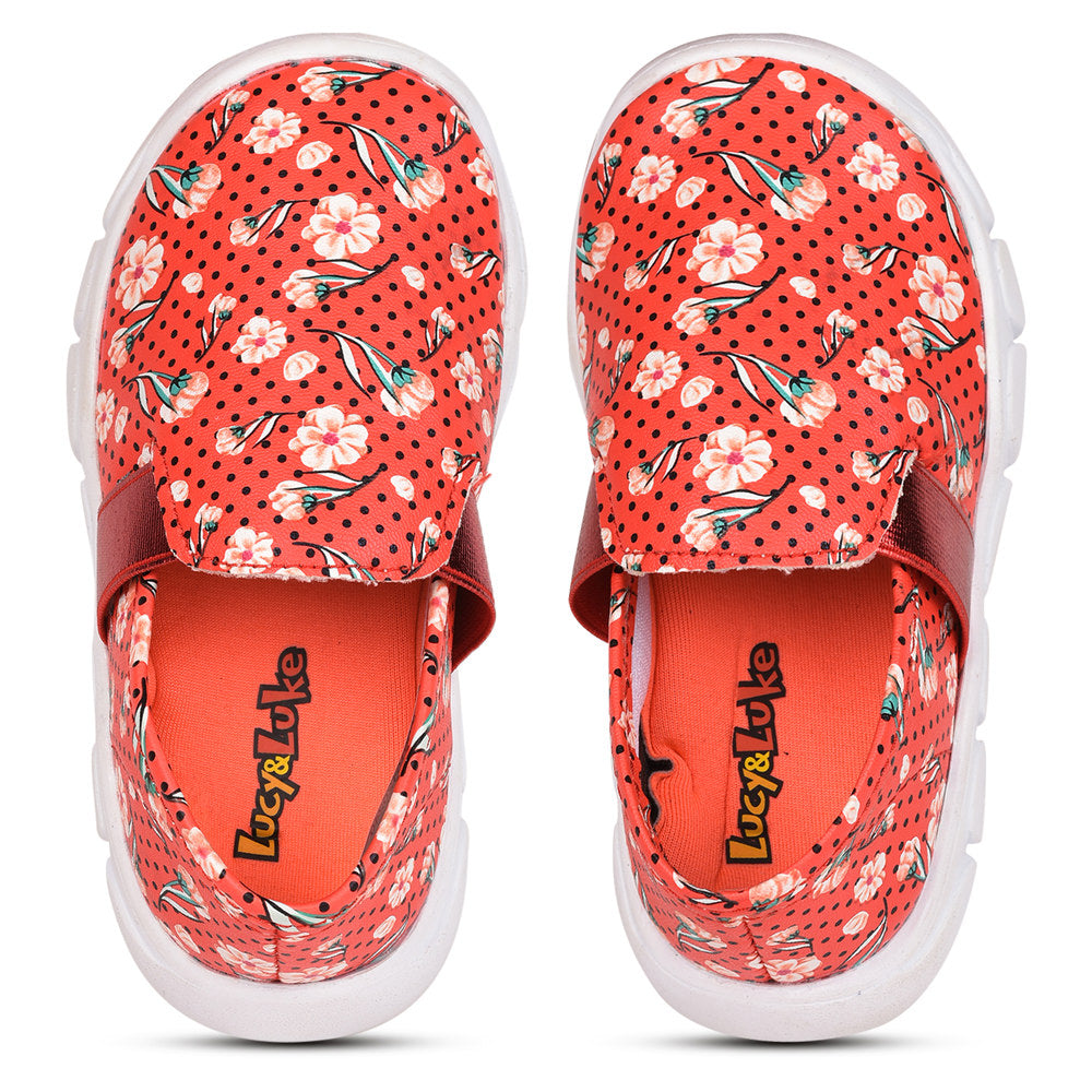 Lucy & Luke (Red) Casual Loafer Shoes For Kids FLYNN-32 By Liberty