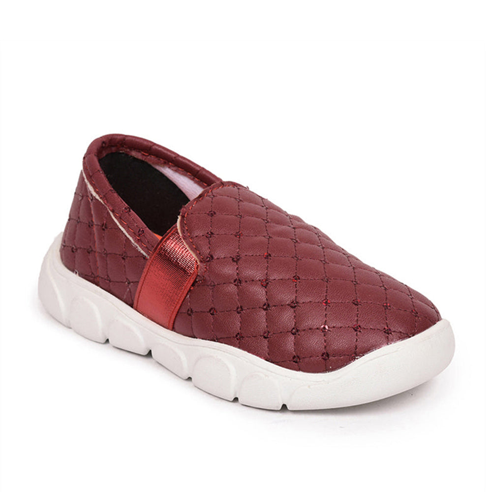 Lucy & Luke (Maroon) Casual Non Lacing Shoes For Kids FLYNN-31 By Liberty