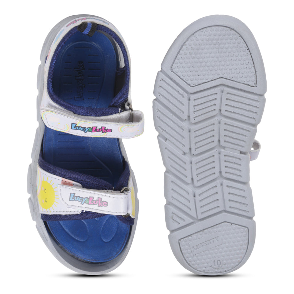 Lucy & Luke Casual S. Blue Sandal For Kids FLYNN-41 By Liberty