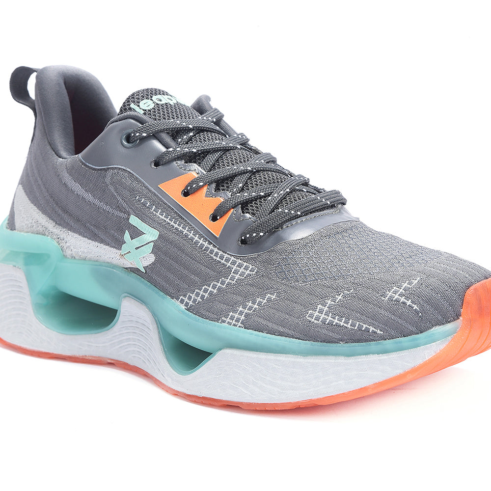 Leap7x By Liberty Men RW-1 Grey Sports Lacing Shoes