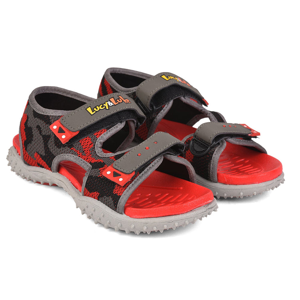 Lucy & Luke (Red) Casual Sandal For Kids RICO-17 By Liberty