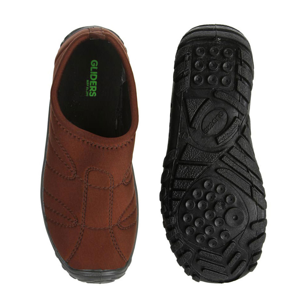 Gliders (Brown) Casual Slip on Shoes For Men GOLF By Liberty