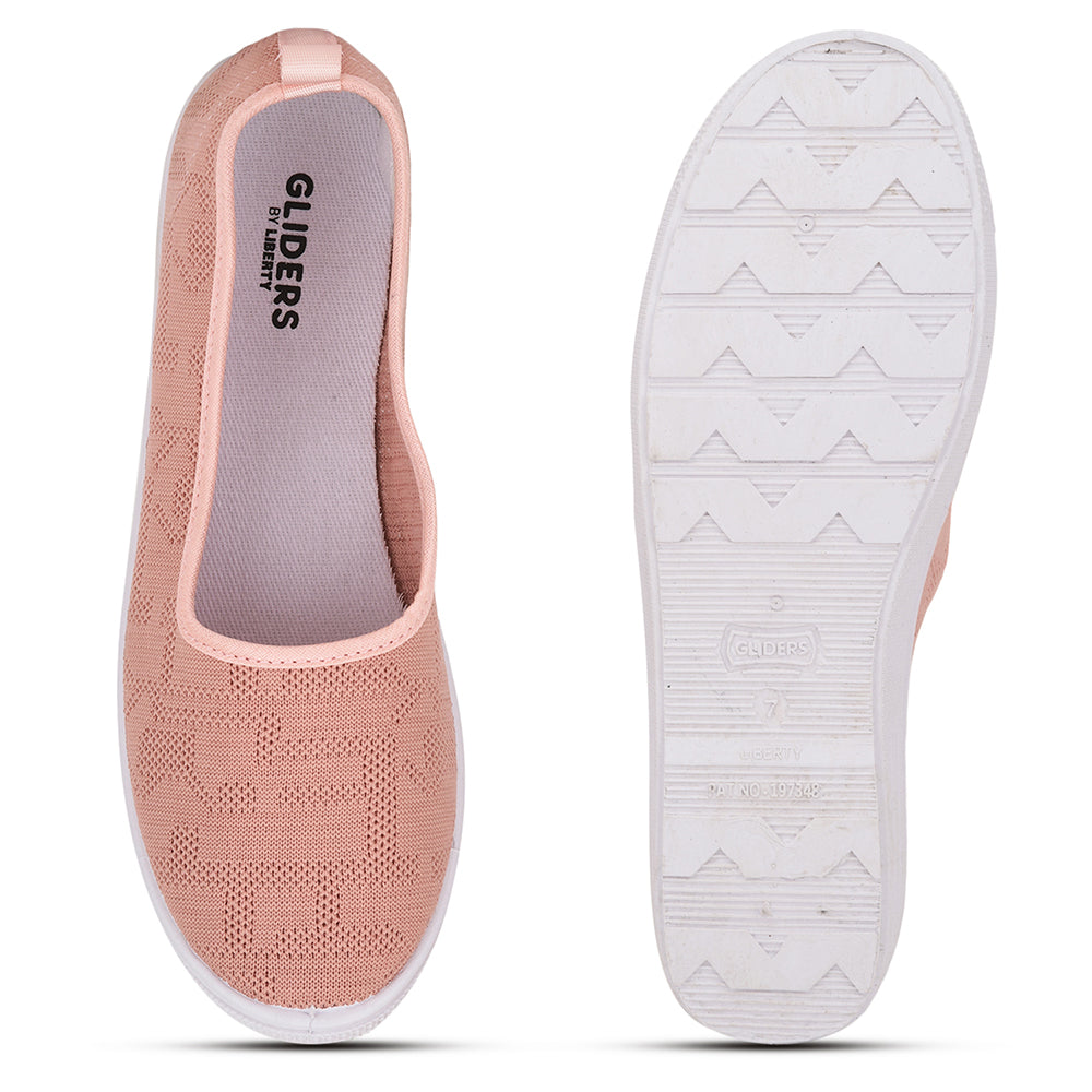 Gliders (Peach) Casual Ballerina Shoes For Ladies GIA-5E By Liberty