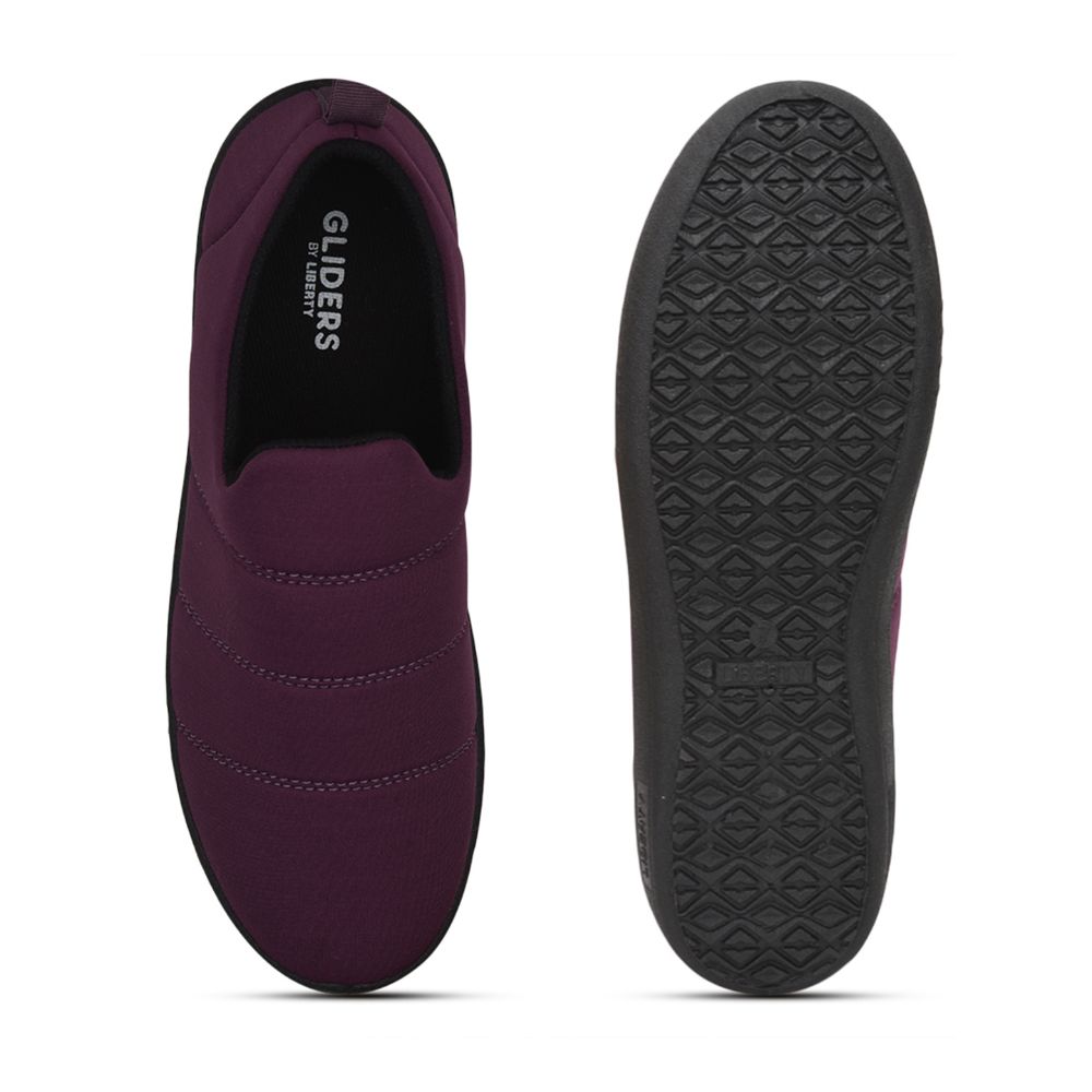 Gliders (Purple) Casual Slip on Shoes For Ladies Harvey-3 By Liberty