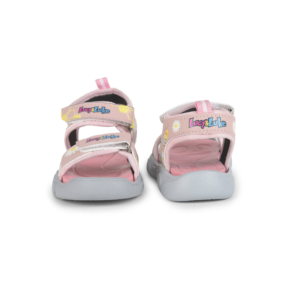 Lucy & Luke Casual Pink Sandal For Kids FLYNN-41 By Liberty