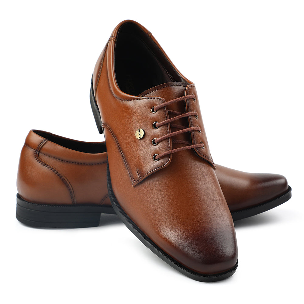 Fortune Tan Formal Lacing Derby Shoes For Men BENSTOCK1E 