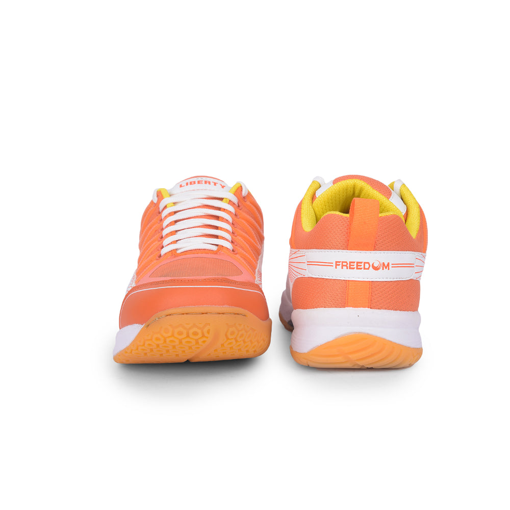 FREEDOM Sports Orange Badminton Shoes For Men GRIPPER-1 By Liberty