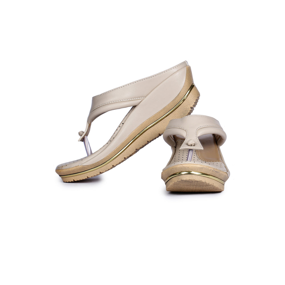 Senorita Casual Beige Slippers For Women LAF-11 By Liberty