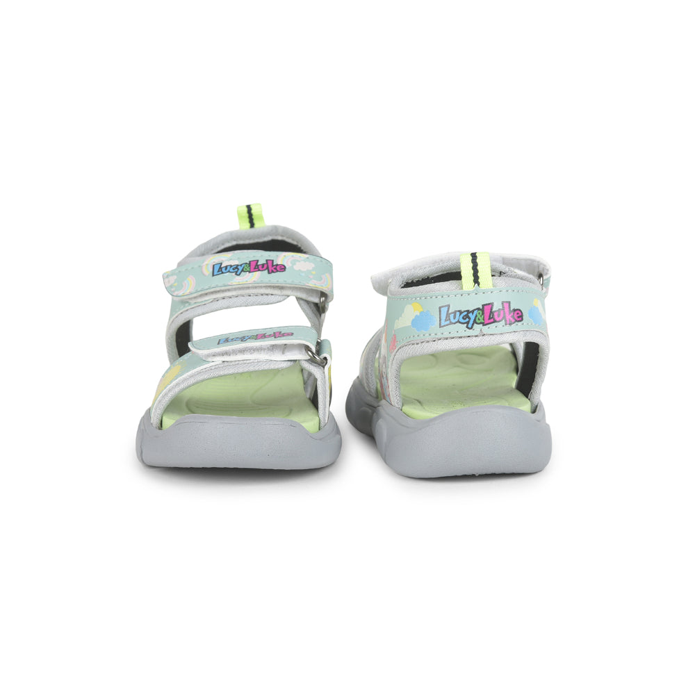 Lucy & Luke Casual L.Green Sandal For Kids FLYNN-41 By Liberty