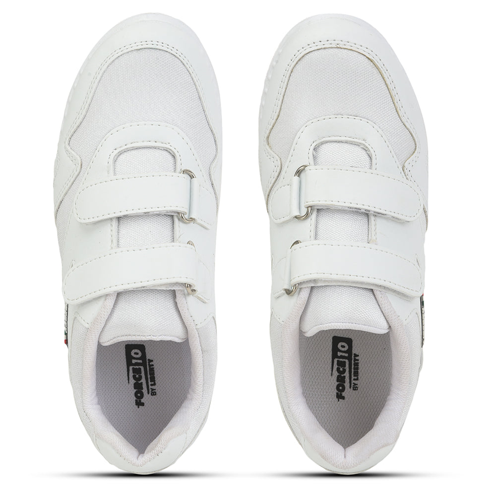 Force 1 Kids White School Non Lacing (996-9VGN)