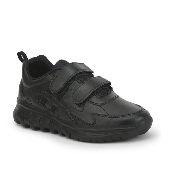 Force 1 (Black) Velcro Sports School Shoes For Kids 996-2T-V By Liberty