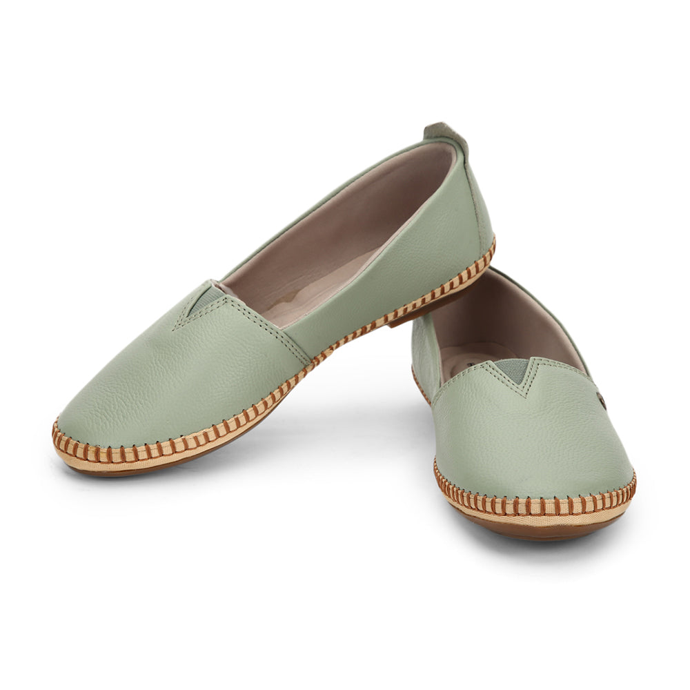 Healers Casual (Sea Green) Ballerina Shoes For Women LARRY-2 By Liberty