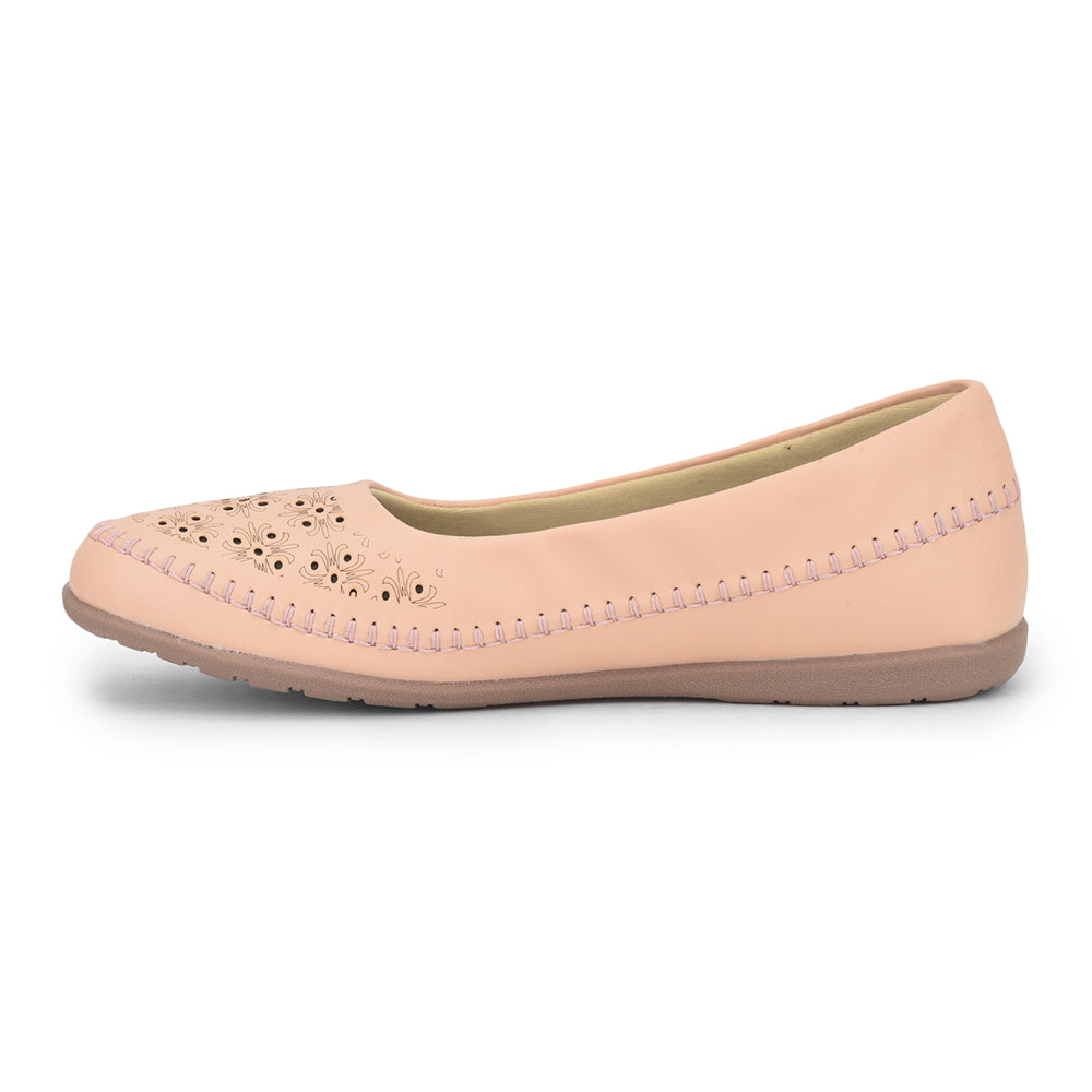 Senorita Fashion (Peach) Ballerina Shoes For Ladies LPM-122 By Liberty