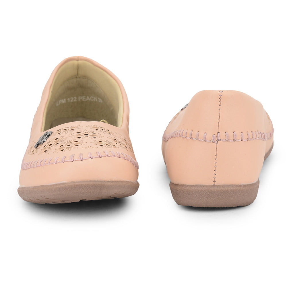 Senorita Fashion (Peach) Ballerina Shoes For Ladies LPM-122 By Liberty