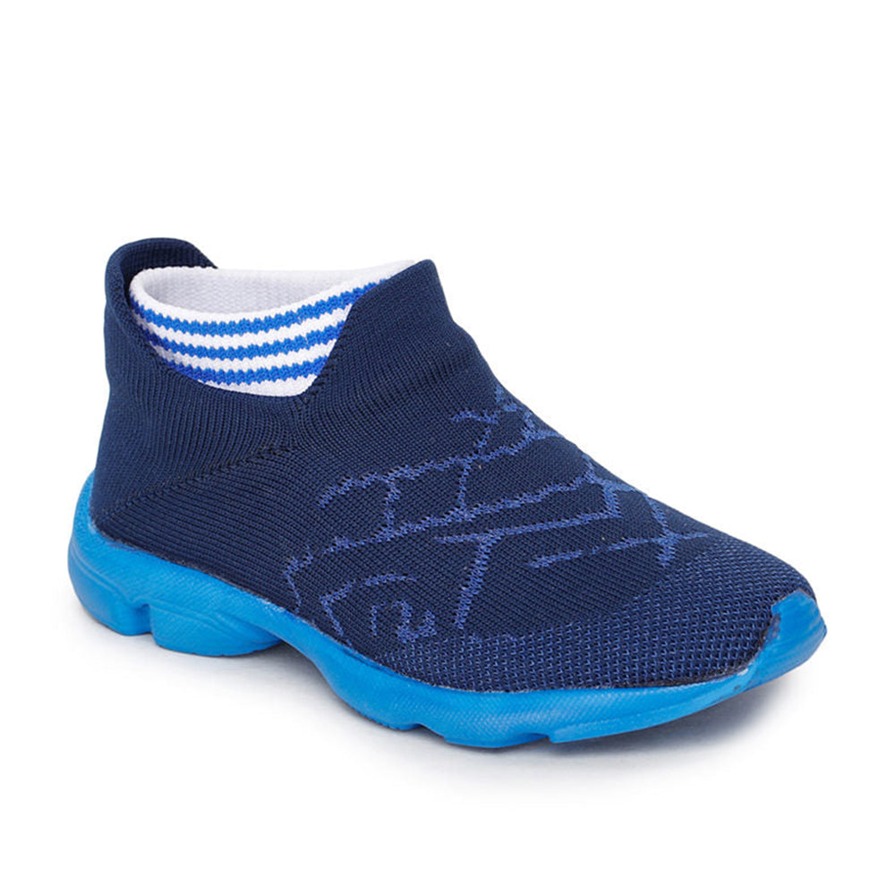 Lucy & Luke (Blue) Casual Non Lacing Shoes For Kids KSN-27 By Liberty