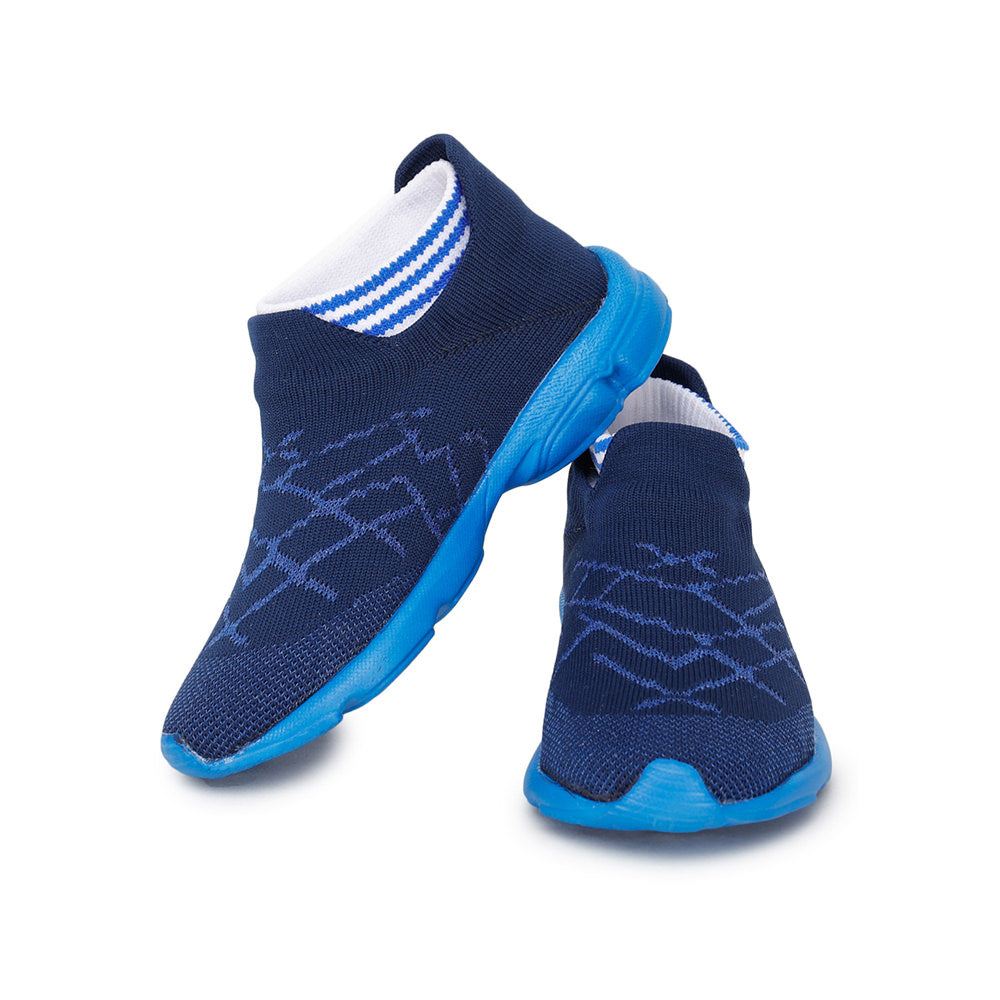 Lucy & Luke (Blue) Casual Non Lacing Shoes For Kids KSN-27 By Liberty