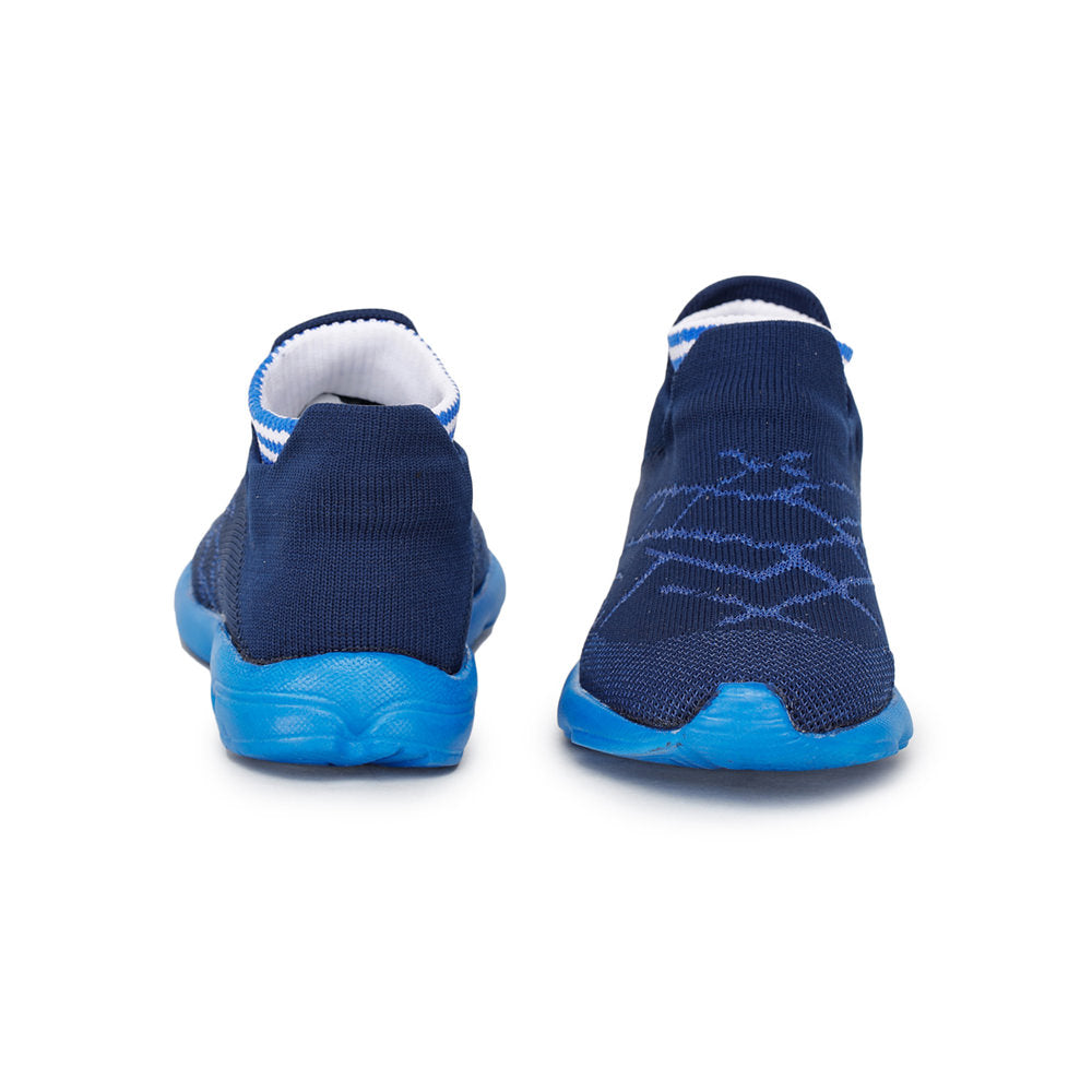 Lucy & Luke (Blue) Casual Non Lacing Shoes For Kids KSN-27 By Liberty