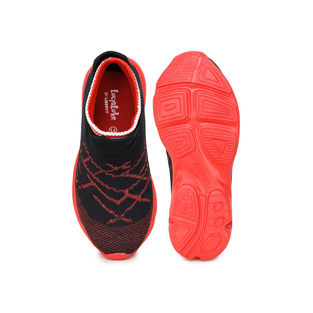 Lucy & Luke (Red) Casual Non Lacing Shoes For Kids KSN-27 By Liberty