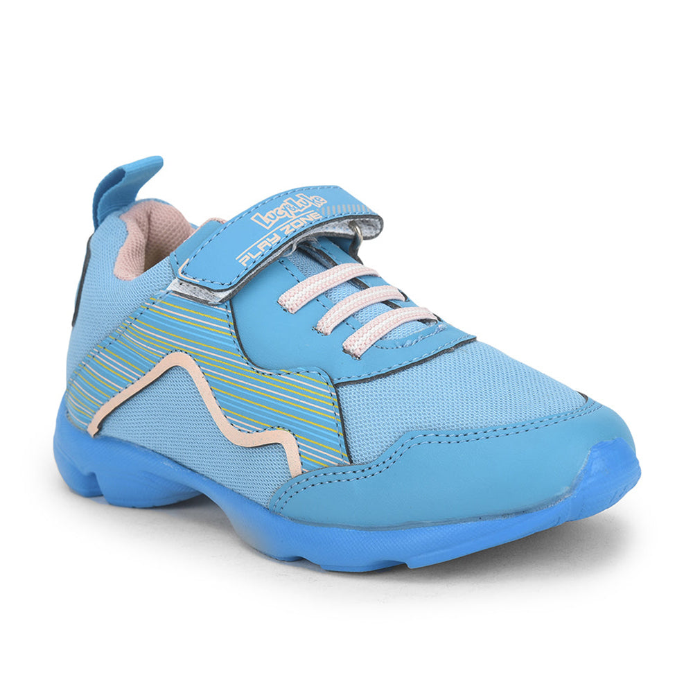 Lucy & Luke (Blue) Casual Non Lacing Shoes For Kids KSN-31 By Liberty