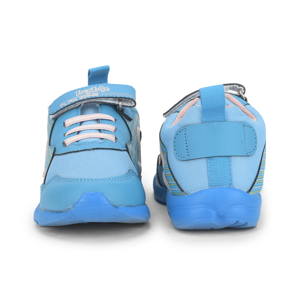 Lucy & Luke (Blue) Casual Non Lacing Shoes For Kids KSN-31 By Liberty