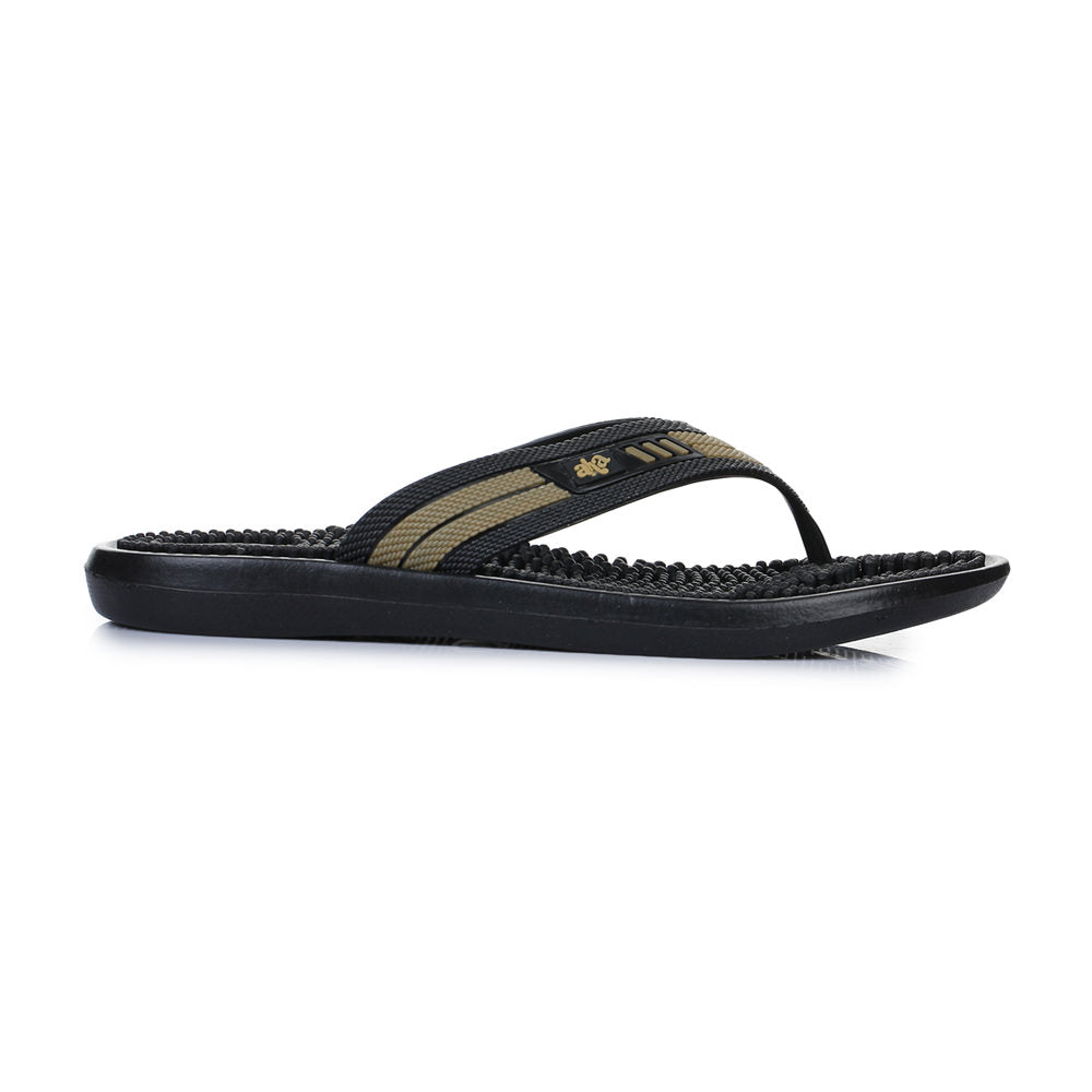 A-HA Casual Black Flip Flop For Men ACCUPLUS-1 By Liberty