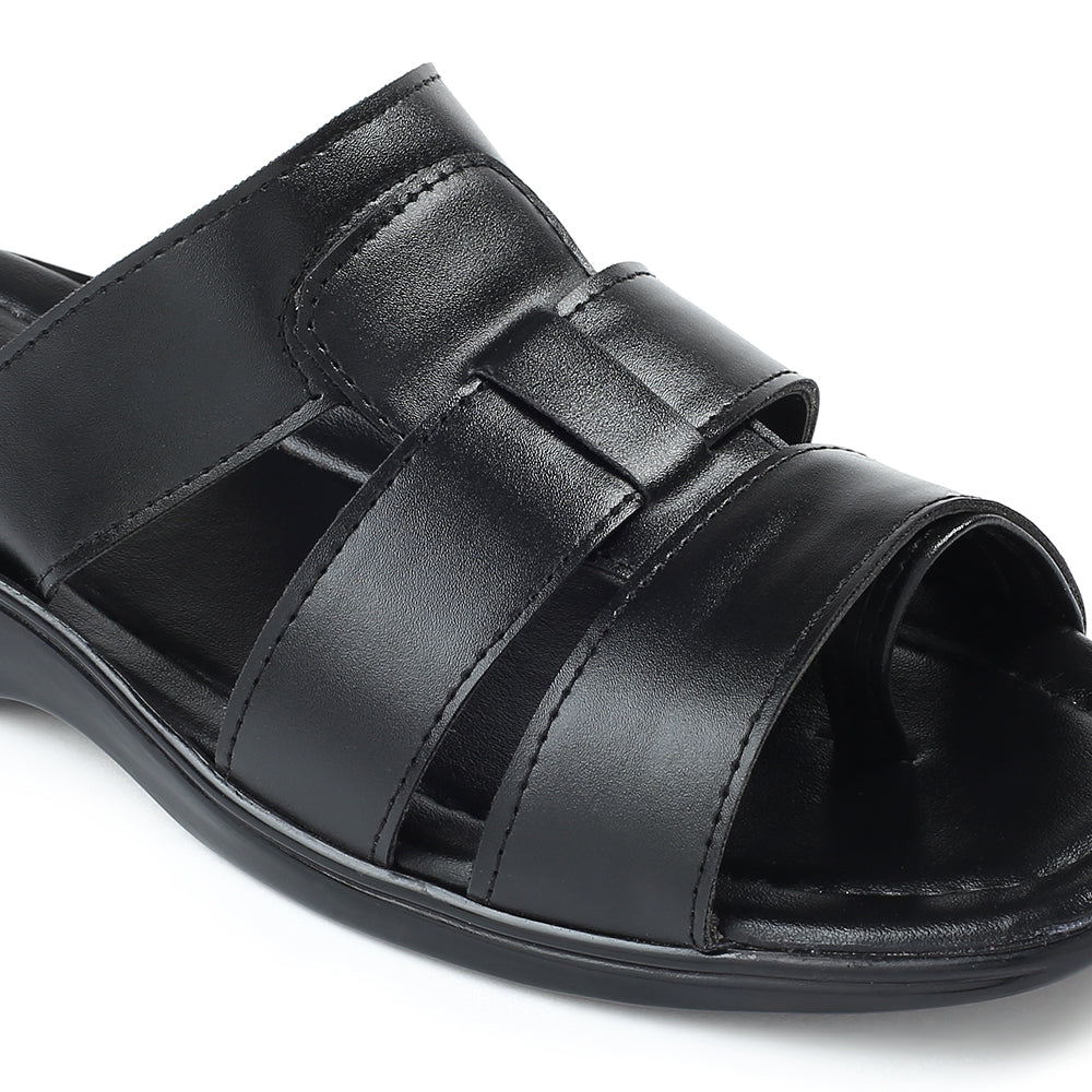 Coolers Black Casual Slipper For Men COOL99-628 