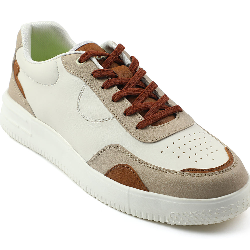 Leap7x Brown Casual Lacing Sneakers For Men AMAZER-3E 