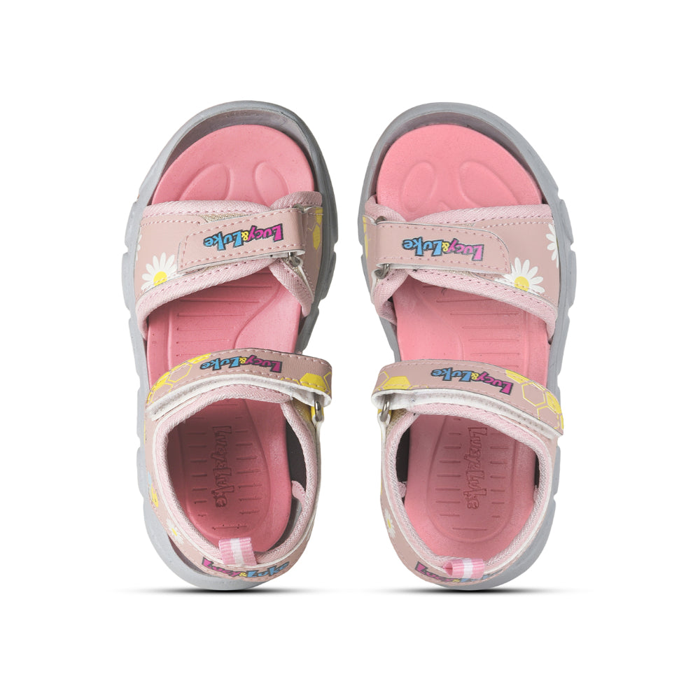 Lucy & Luke Casual Pink Sandal For Kids FLYNN-41 By Liberty