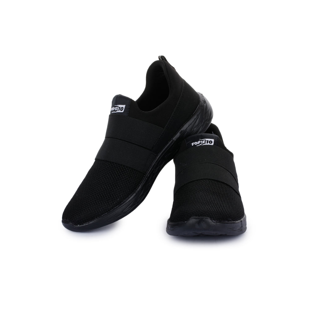 Force 1 Sports Black Slip-on Walking Shoes For Men TIGOZ By Liberty