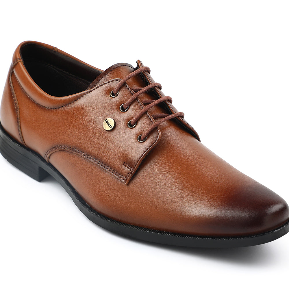 Fortune Tan Formal Lacing Derby Shoes For Men BENSTOCK1E 