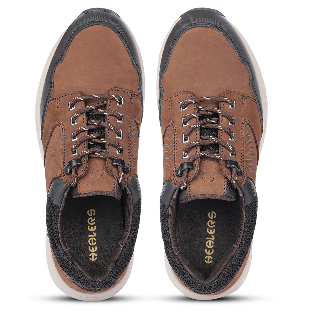 Healers Casual Brown Lacing Shoes For Men A576-5 By Liberty