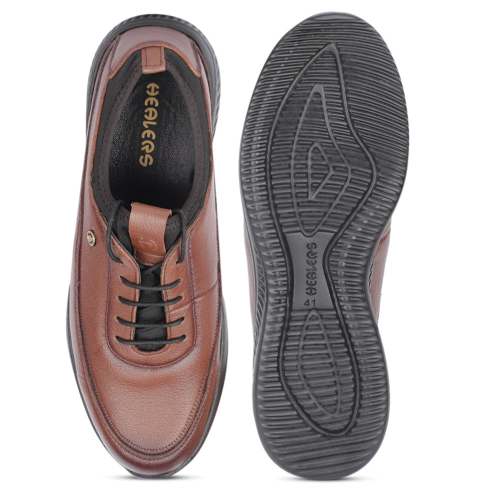 Healers Casual Tan Lacing Shoes For Men A576-7 By Liberty