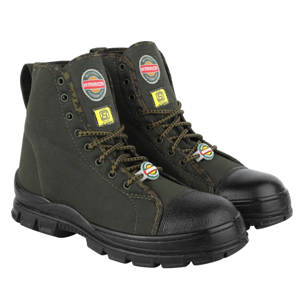 Warrior Olive Green Lacing Defence Jungle Boot for Men 8846HSTG By Liberty