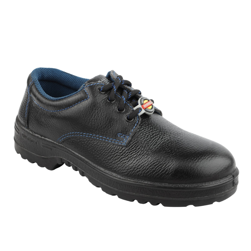 Warrior Black Industrial Lacing Safety Shoes for Men 98-1 By Liberty