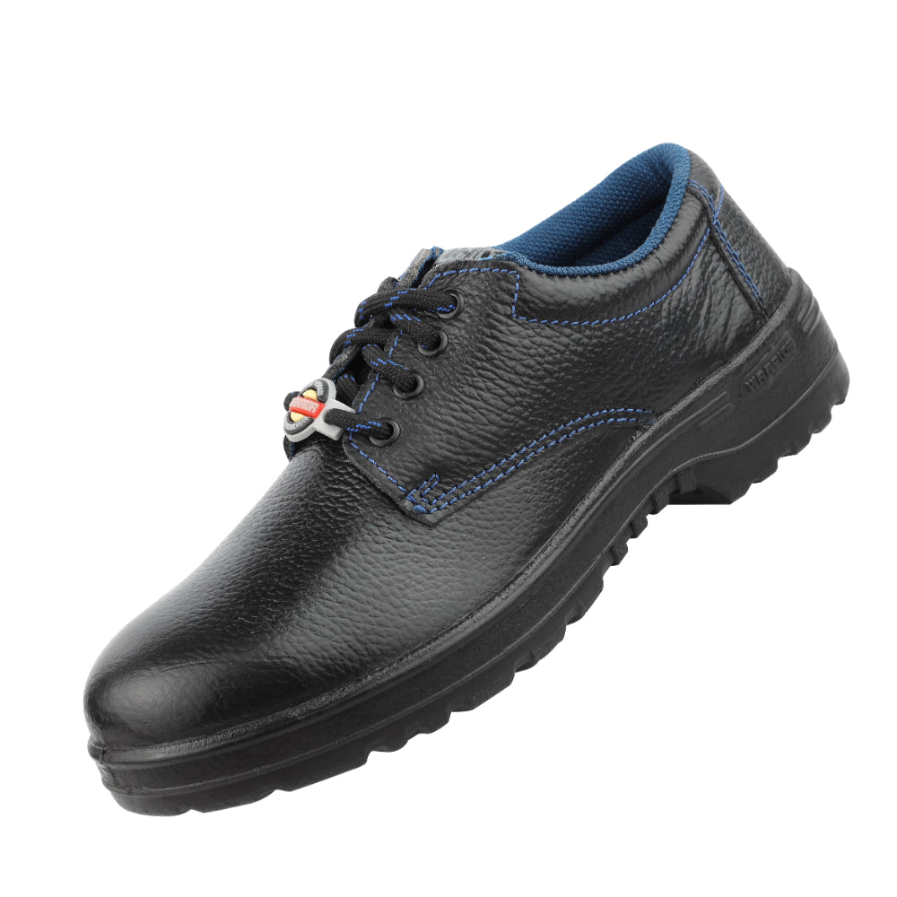 Warrior Black Industrial Lacing Safety Shoes for Men 98-1 By Liberty