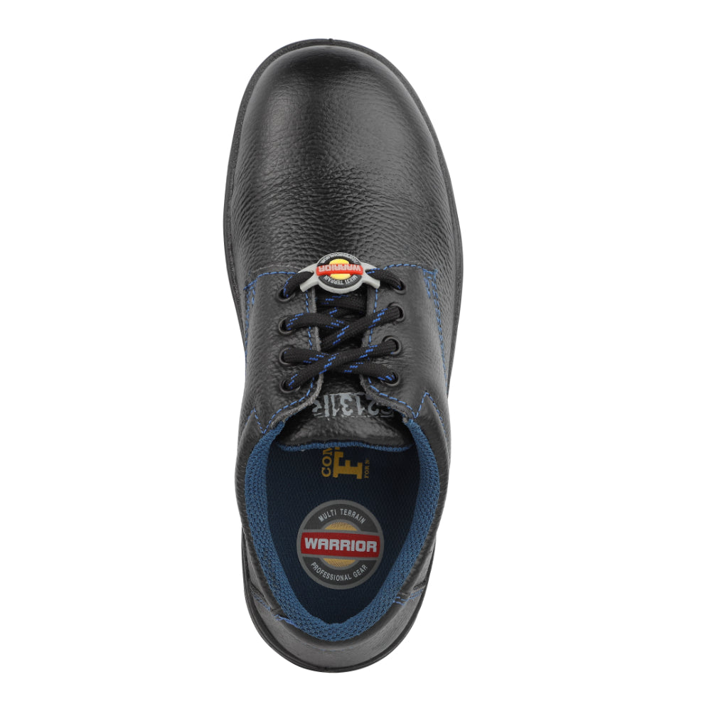 Warrior Black Industrial Lacing Safety Shoes for Men 98-1 By Liberty