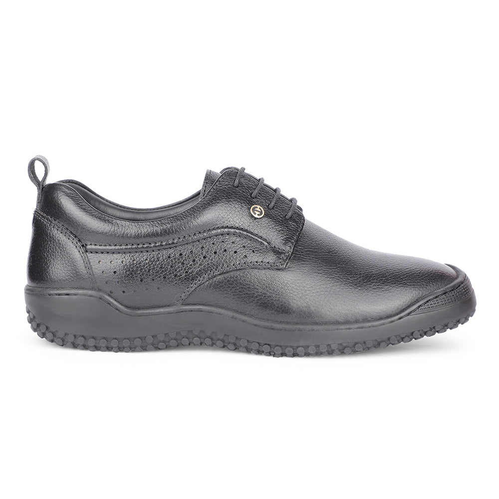 Healers Casual Black Lacing Shoes For Men B49-1 By Liberty