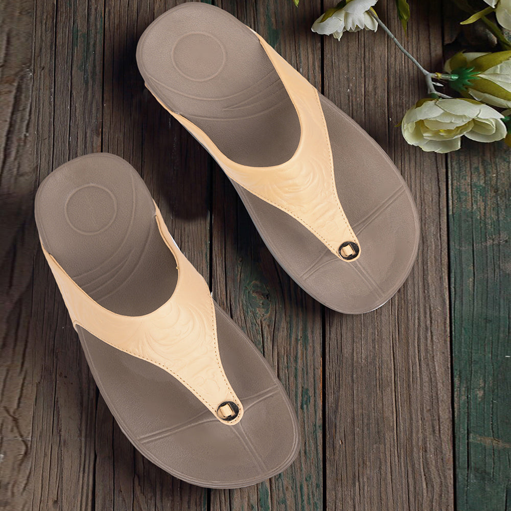 AHA By Liberty DIVA-1 Casual Slides For Women - Beige