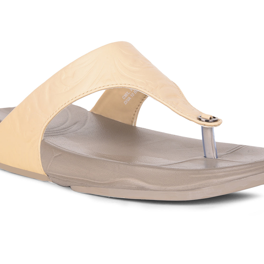 AHA By Liberty DIVA-1 Casual Slides For Women - Beige