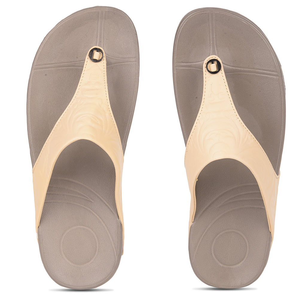 AHA By Liberty DIVA-1 Casual Slides For Women - Beige